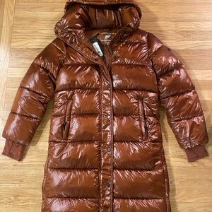 NEW BCBGMaxAzria Metallic Copper Puffer Jacket